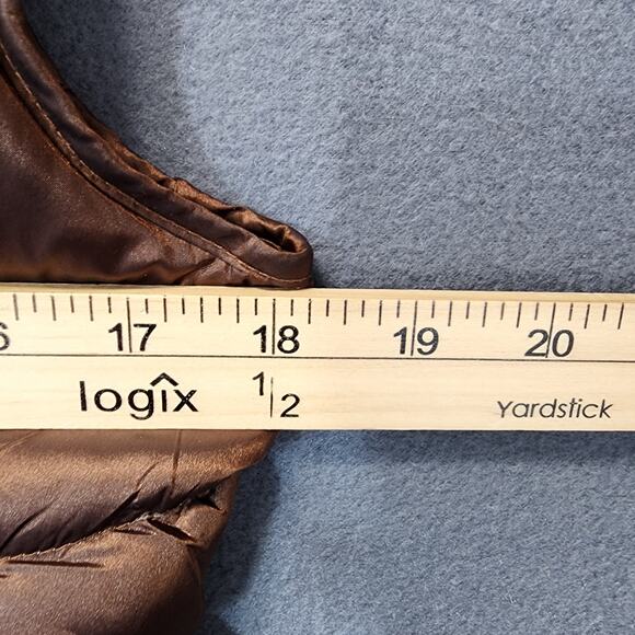 Bernardo Womens Puffer Vest Small Metallic Brown Goose Down Full Zip Gorpcore - Picture 4 of 11